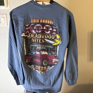 2020 Kool Deadwood Nites Car Show Long Sleeve T-Shirt Blue Size M